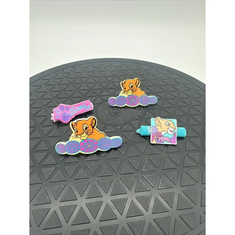 4 Vintage Goody The Lion King Kiddie Childs Hair Clip Rare